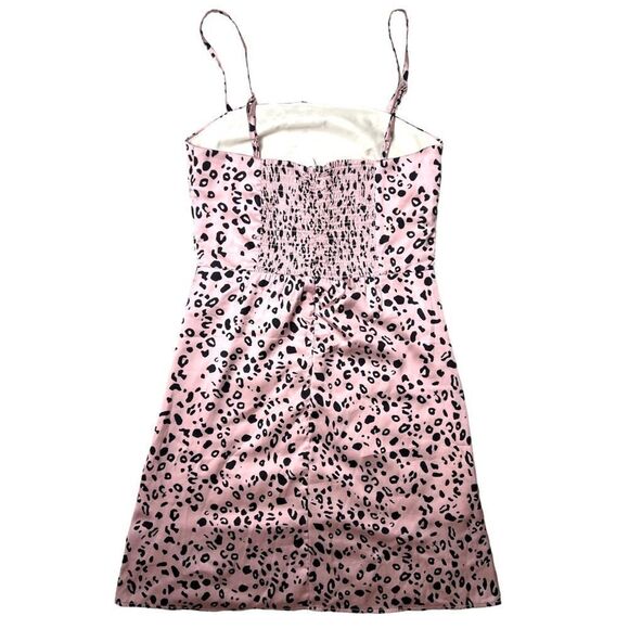 Pink Cheetah Silky y2k Style Mini Dress - Picture 3 of 9